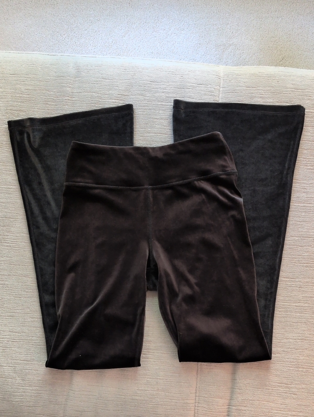 Athleta Girl Chit Chat Velour Flare Pant Black